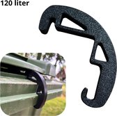 Container clip 120 Liter - zwart - Stevig materiaal - afvalcontainerclip voor natuurlijke ventilatie
