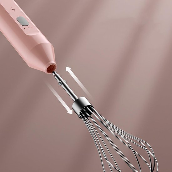 Elektrische Mixer - Draadloze Klopper - Keuken Assistent - 3 Snelheden Instelbaar - USB Oplaadbaar - Wit — afbeelding 5