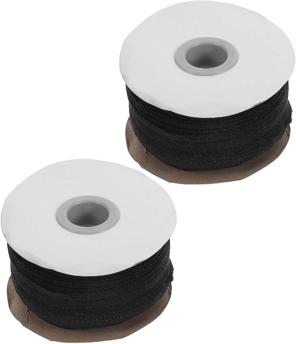 Strijkbare Tussenvoering - Non-woven Stroken - Kleding Verstevigen - Middelzwaar - 2 Rollen - Zwart