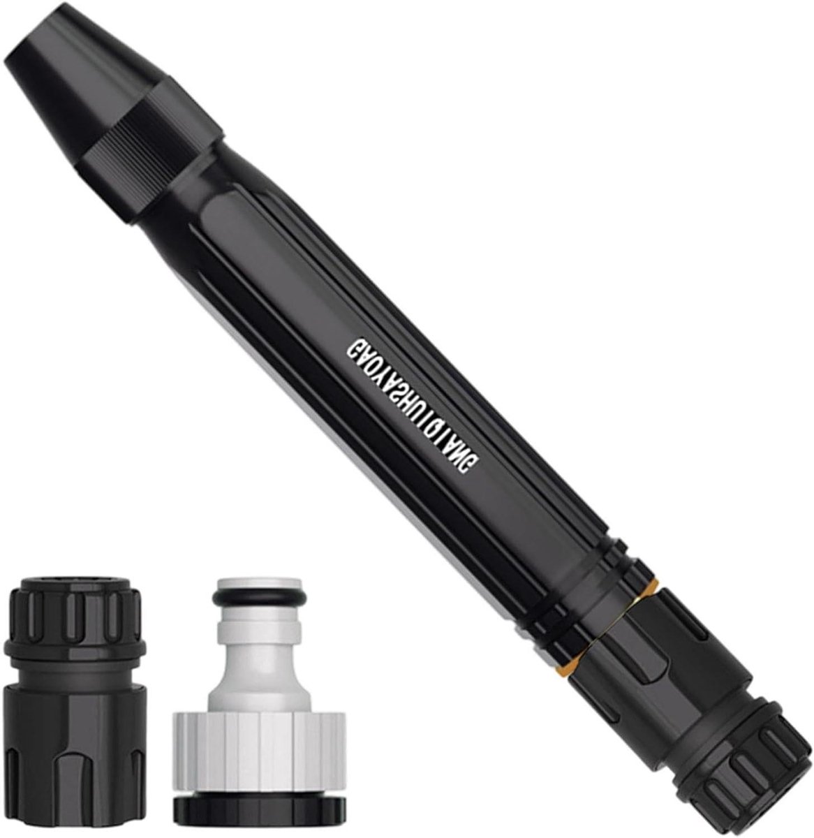 Hogedrukslangmondstuk - Waterpistool - Auto en tuin - 3 Sproeipatronen - Ca. 16 cm - Zilver