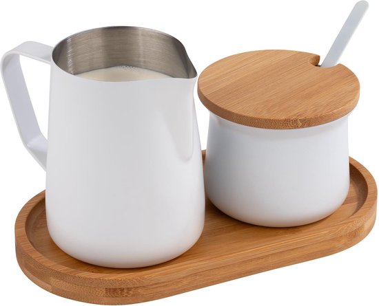 Melk en Suikerset Le Creuset Meringue (2-Delig) | Stijlvol in Huis