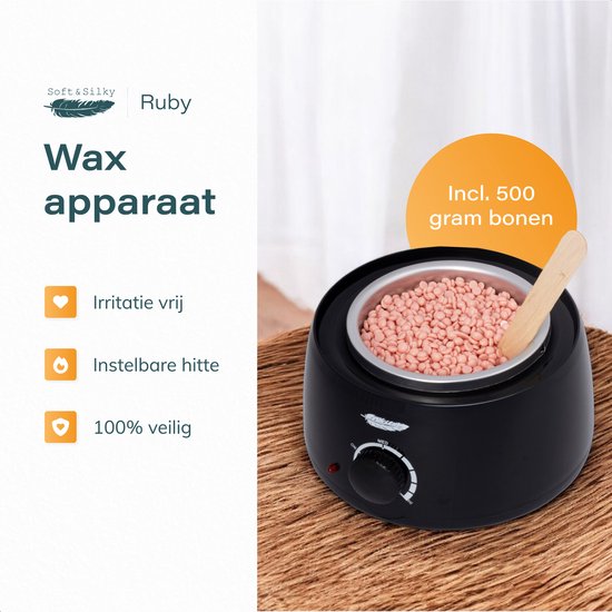 Soft & Silky Wax apparaat set - incl. Beans - Ontharings machine - Hars - Verwarmer - Smelter - Heater - Apparaten