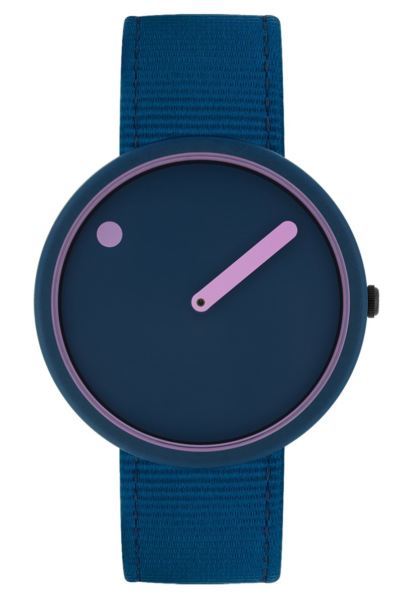 Picto Ocean Ghost Nets Deep Blue - Pink Reef Designhorloge - Lichtgroen- R44025-R003 - 40mm