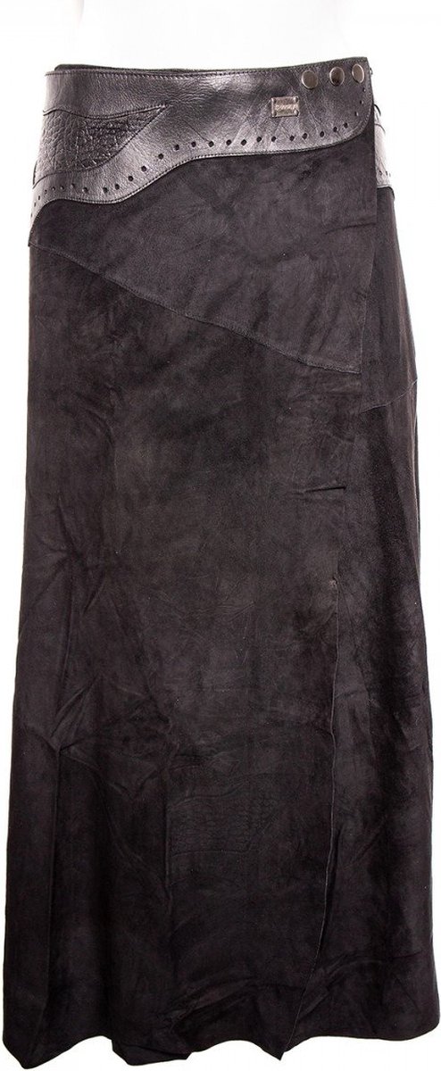 Doenya® maxi omslagrok suede Inlay (zwart)