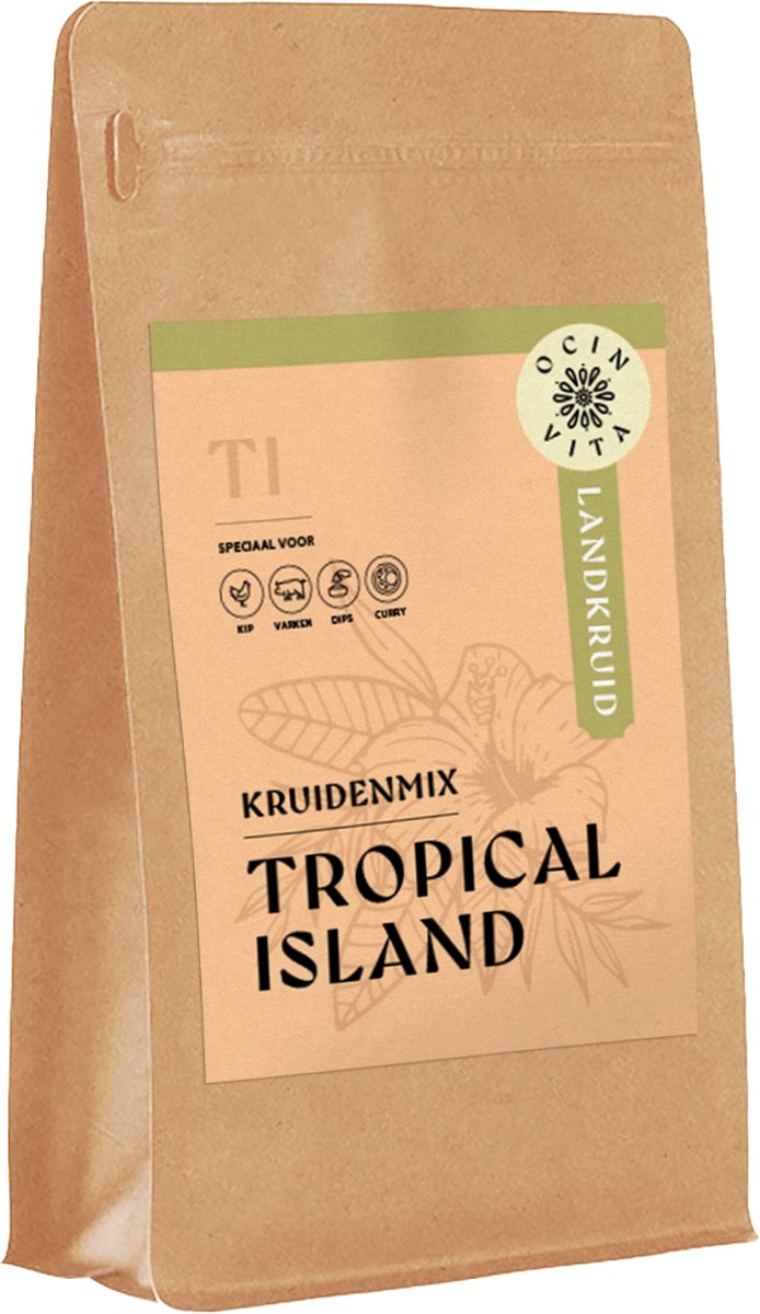 Goedkoopste Tropical Island Kruidenmix 100g – Exotisch & Kruidig – Mango, Ananas, Kurkuma & Gember – 100 Natuurlijk en Zonder Toevoegingen – Ocin Vita