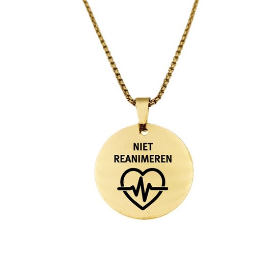 Ketting | Rond | Goud | RVS | Niet Reanimeren