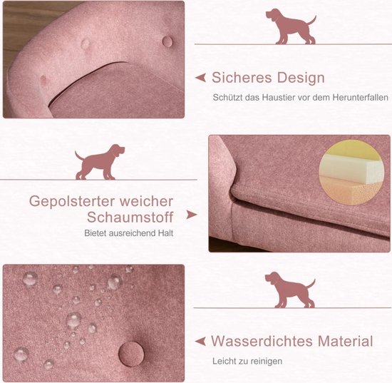 PawHut Hundehütte Outdoor aus Holz, Hundehaus mit zu öffnendem