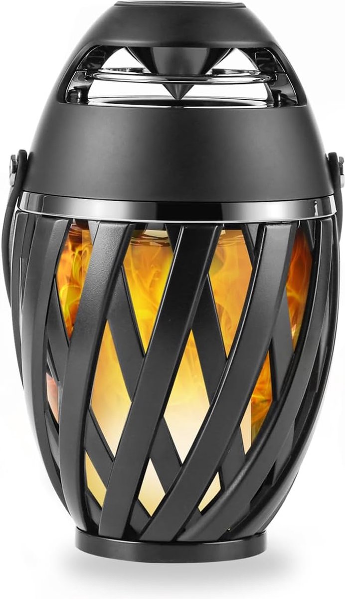 Waterdichte Draadloze Bluetooth Speaker met LED Vlam Effect - Perfect voor Camping, Patio en Verjaardagscadeaus