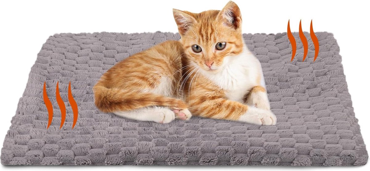 Zelfverwarmende Katten- En Hondendeken – 65x95 Cm, Zonder Stroom, Antislip, Wasbaar, Ideaal Voor Kleine Huisdieren Tot 15 Kg