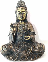 Kwan Yin, ook wel Quan Yin Guanyin of Kannon  boeddha old look 30 cm hoog