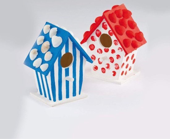 Mini-schatkist doe-het-zelf - 10 stuks - houten kist - deksel