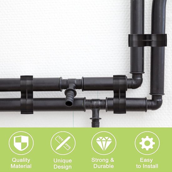 Kunststof klik-klem, t.b.v. dubbele stokhouder buis 21-22 mm | Bestel online bij Bergh Special Products
