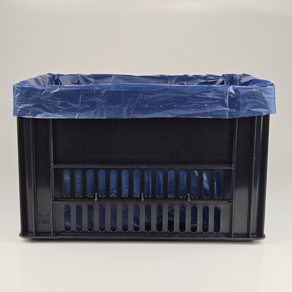 Goedkoopste Blauwe Kratzakken | 100 Zakken | 30 Liter | HDPE | T15 | 78x55 cm - HDPE Kratzakken, Afvalzakken Voor Krat, Krat Zakken