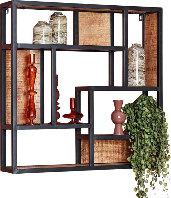 MILUKA Wandregal 3er-Set Schwarz 15 cm | Unsichtbares Bücherregal Wand
