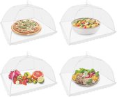 Set de 4 Housses Pop -mouches en nylon Witte , 43 x 43 cm (17 po), Protection contre les insectes , pour l'extérieur, le camping, les pique-niques et les BBQ , pliables et réutilisables.