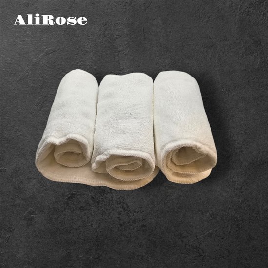 AliRose - Herbruikbare Luier Inleggers - Set van 3 - Hennep Katoen - Absorberend & Ademend - Antibacterieel - Duurzaam, comfortabel en milieuvriendelijk - dé keuze voor bewuste ouders - 35x13,5 cm — afbeelding 2