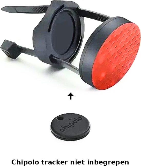 Fiets Reflectorhouder voor Chipolo One Tracker – Veilig & Vindbaar| Rode Reflector Case voor Chipolo One Tracker – Fietsbevestiging Kleur Rood
