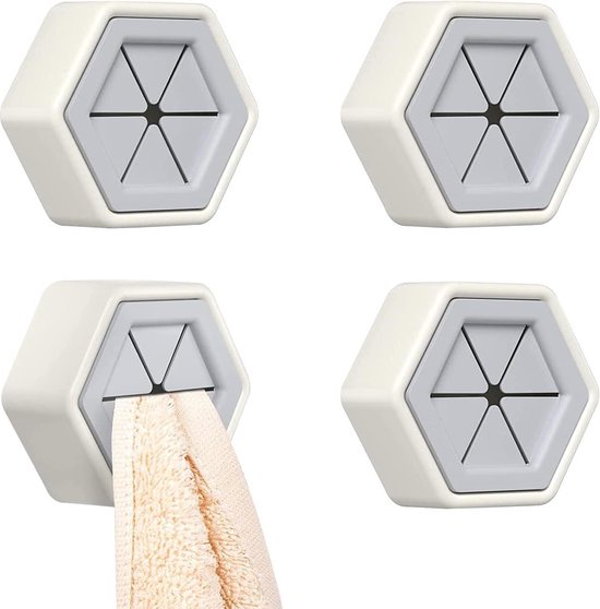 Rpanle Set van 4 handdoekhouders, handdoekklemmen, theedoekklemmen, zelfklevend, zonder boren, voor badkamer, keuken en huis Rpanle Set van 4 handdoekhouders, handdoekklemmen, theedoekklemmen, zelfklevend, zonder boren, voor badkamer, keuken en huis