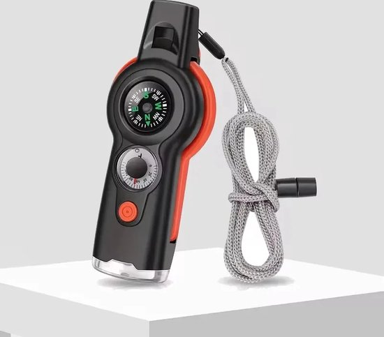 GXFCAI 7 in 1 Militaire Survival Fluitje Multifunctionele Emergency Life Accessoire Tool Kompas zaklamp Camping Wandelen S2P2 Besparing