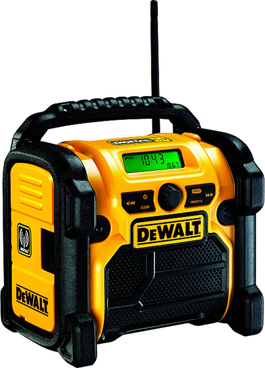 DeWalt TS-MUSIC-DE Draadloze Radio en NetRadio - DAB+/FM Bouwplaatsradio met Accu- en Netvoeding