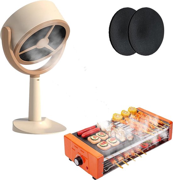 AirHood® Original 's Werelds Eerste Mobiele Afzuigkap | Ivory White Wired All In Set