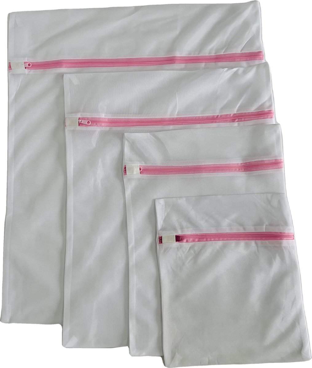 Goedkoopste MCH Quality waszakken - Laundry bag - Set van 4 waszakken met rits - Transparant - Wasnet - Waszakjes - Vakantie als kledingsorteerder - Groot formaat - wasmachinezakjes - Laken/schoenen/bh/ondergoed/kleding