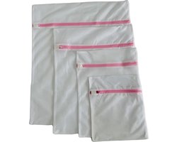 MCH Quality waszakken - Laundry bag - Set van 4 waszakken met rits - Transparant - Wasnet - Waszakjes - Vakantie als kledingsorteerder - Groot formaat - wasmachinezakjes - Laken/schoenen/bh/ondergoed/kleding