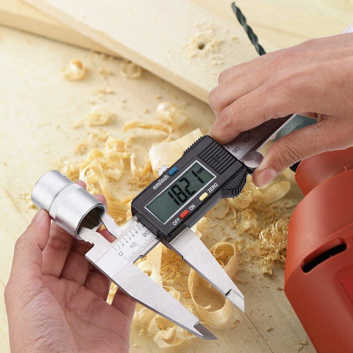 Metrisch Inch Omrekening Micrometer Neoteck Micrómetro Digital De Alta Precisión LCD 0-1/0-25mm Digital Neoteck 0-25mm 0.001mm Precisie ABS Roestvrij Staal LCD