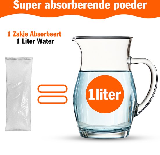 Buvel® Vochtabsorptie Zakjes voor Campingtoilet - Droogtoilet - 10 Stuks van 10g - Absorbeert tot 1 Liter van Buvel® — afbeelding 5