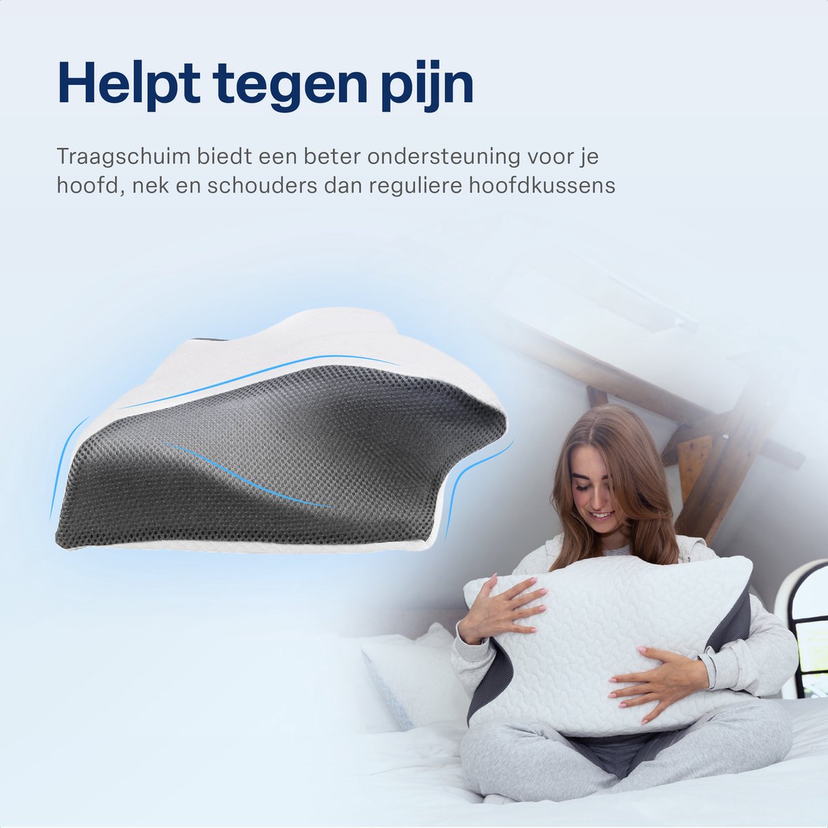Orthopedisch (nek)kussen memory traagschuim foamkussen