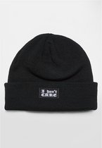 Bonnet Mister Tee I Don't Care noir en taille unique