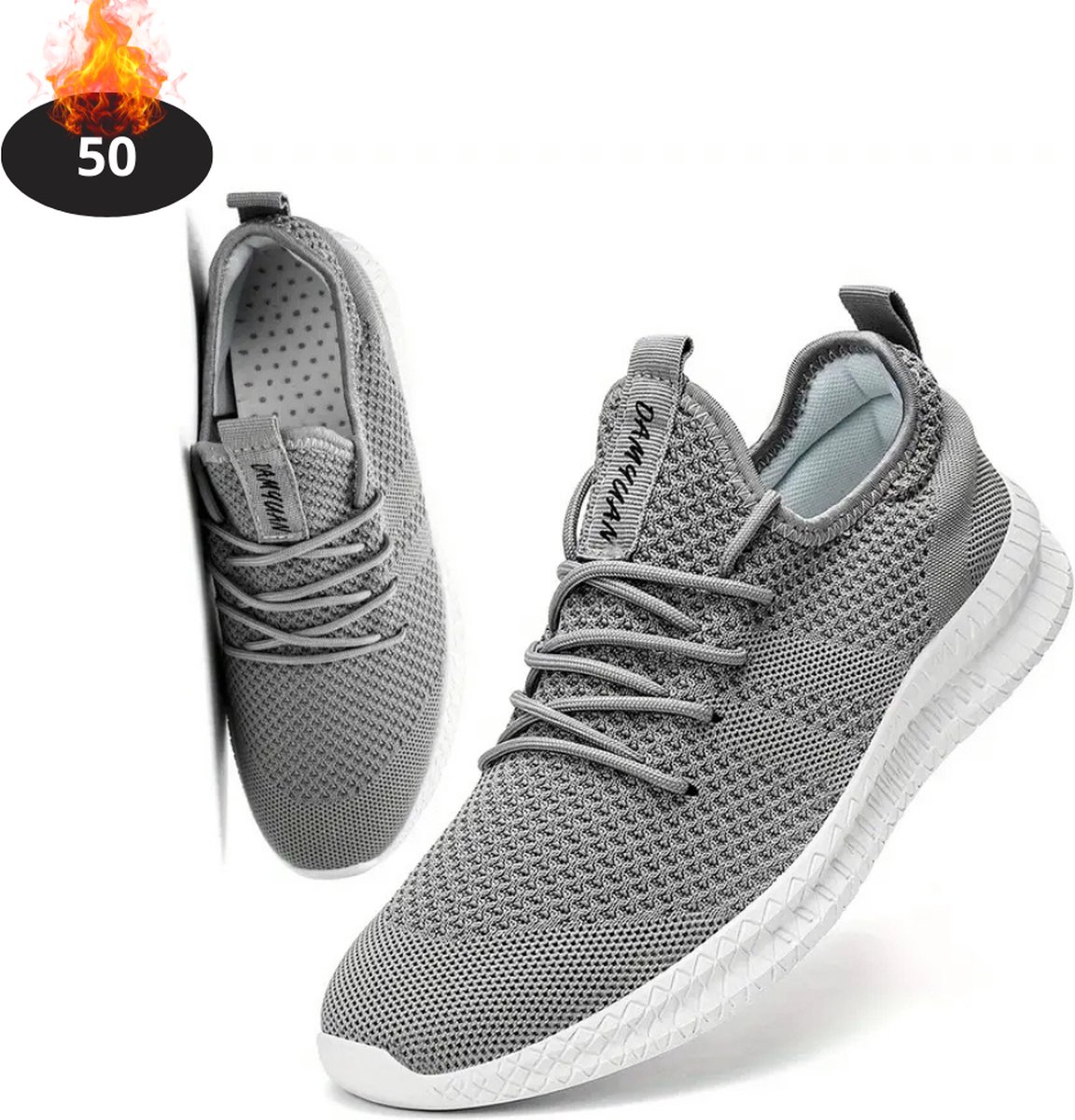 Livano Schoenen Heren Sneakers Comfortabel Sportief Casual Volwassen Grijs