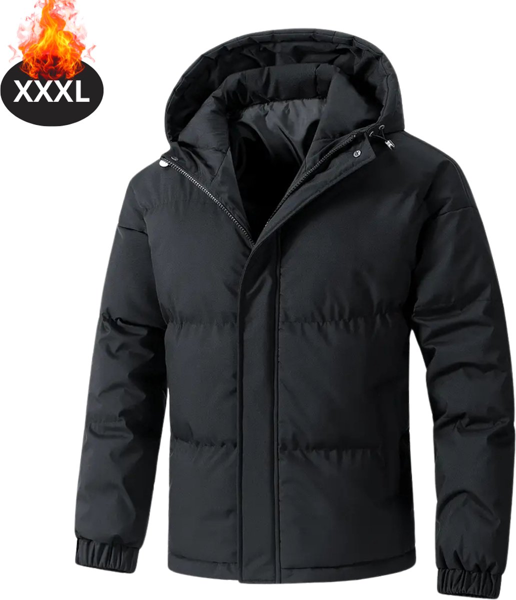 Livano Winterjas Parka Heren Winter Jas Volwassen Stijlvol Zwart