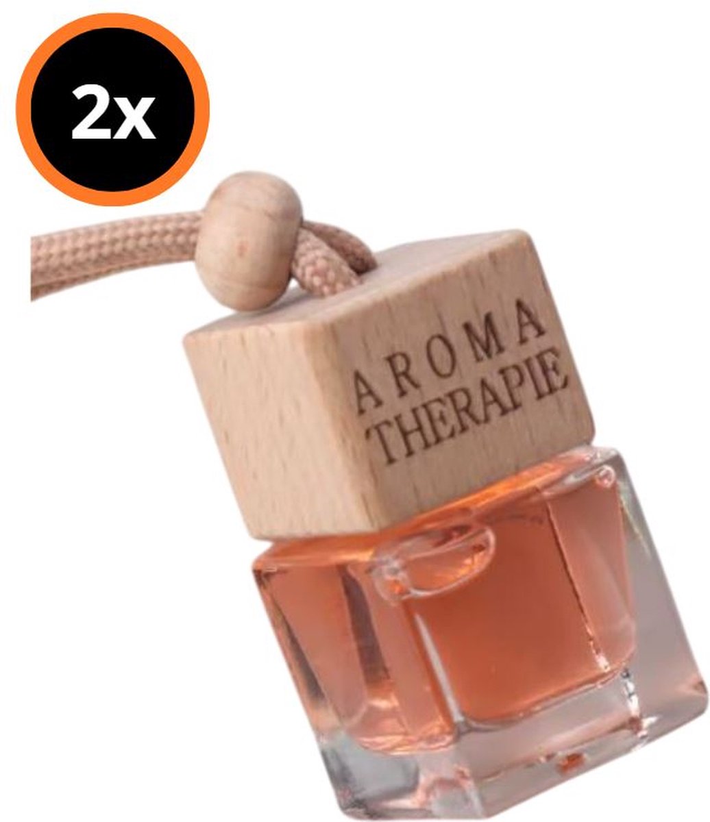 Goedkoopste Reqz Products Autoparfum Set van 2 stuks - Honing Perzik geur - Luchtverfrisser - Auto Geurverfrisser