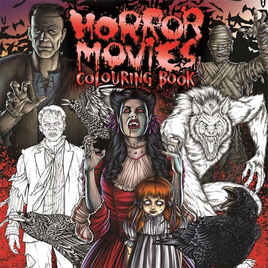 Horror Movies Colouring Book - cover