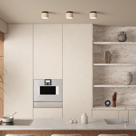 Daily Decor - Lampe de plafond Wabi Sabi - Lampe de style Japandi - Lampe minimaliste de salon et de cuisine - Salon - Marbre - Raccord E-27