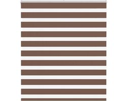 vidaXL - Zebra - rolgordijn - 120x150 - cm - stofbreedte - 115,9cm - polyester - bruin