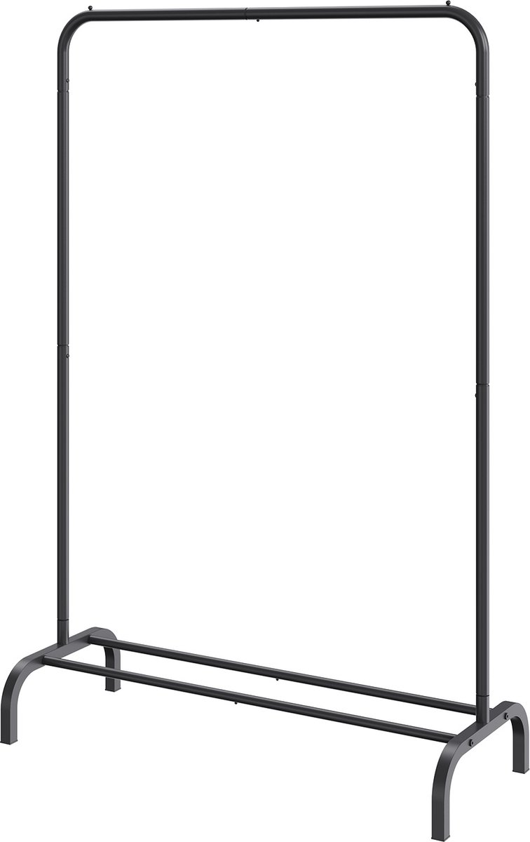 Vevor Kledingrek Kapstok 1 Kledingstang, Heavy Duty Kledingrek Zwart 400 X 1010 X 1510 Mm Kledingrek voor Slaapkamer, Wasruimte, Kleedkamer, Entree Etc