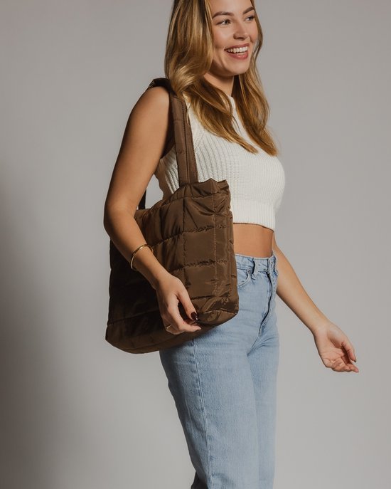 CCCAZ1 Gewatteerde Puffer Tote Bag, Lichtgewicht Tote Schoudertassen met rits, Grote Nylon Tas Zachte Puffer Crossbody Tassen, Zwart, Eén maat CCCAZ1 Gewatteerde Puffer Tote Bag, Lichtgewicht Tote Schoudertassen met rits, Grote Nylon Tas Zachte Puffer Crossbody Tassen, Zwart, Eén maat