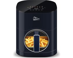Uten Airfryer XXL 200E - Dual Blaze Technologie - Hetelucht friteuse - 5.5 liter - 14 programma's - 40ºC tot 200ºC - PFAS vrij - 2000W - Rond Venster - Saffier Blauw