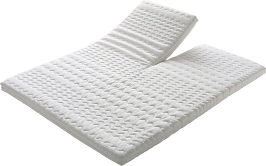 Easy Bedden SPLIT Topper matras 180x200 – Topdekmatras - HR45 Koudschuim – Antibacterieel - Orthopedisch Verantwoord - 4 Seizoenen - Premium Wasbare Afritsbare Hoes - circa 9 cm dik