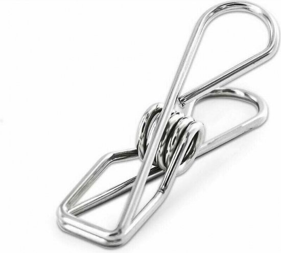 40stuks - Metalen wasknijpers - Roestvrijstalen wasklemmen - rvs metaal - Roestvrij en super stevig - Knijpertjes Geschikt Voor Kaarten of Foto's