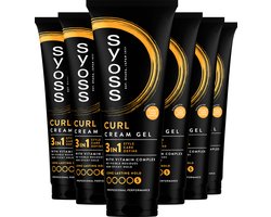 Syoss Curl- Control Cream Gel - Haarstyling - Perfecte Kruldefinitie - Hydraterend - Curly Girl Method - 48u Style-controle - Krullend Haar - Voordeelverpakking - 6x250 ml
