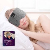 Bluetooth slaapmasker (premium) - Beste keuze - 100% verduisterend - Ultraplatte 'spons speakers' (perfect voor zijslapers) - Koel en ademend materiaal - Volledig verstelbaar - Excellente geluidskwaliteit - Batterij: 13 uur - Grijs