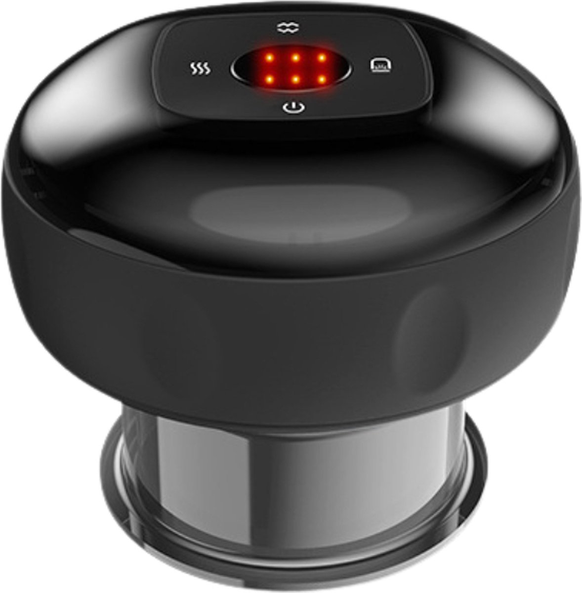 Livista® - Elektrische Lichaamsmassager – 12 Instellingen en Warmtestanden – Volledige Lichaamsontspanning – Cupping Set – Spierontspanningscups - Zwart