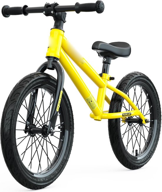 16 Inch Loopfiets voor Kinderen van 4-8 Jaar - Lichtgewicht Carbon Stalen Frame - Verstelbaar Zadel - Luchtbanden - Geschikt voor Jongens en Meisjes - Balansfiets
