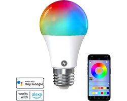 Evura Goods Slimme LED Lamp - Wifi Smart Bulb - E27 - Dimbaar - RGB + Warm Wit - 9W - 850lm - slimme lampen - smart home verlichting