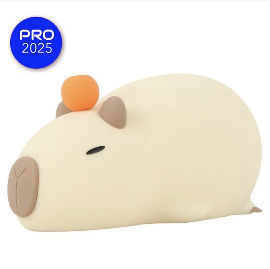 Capybara Lamp - Capibara - Nachtlampje Kinderen & Baby - Siliconen - Lampje Slaapkamer - Knijplampje - Touch lamp