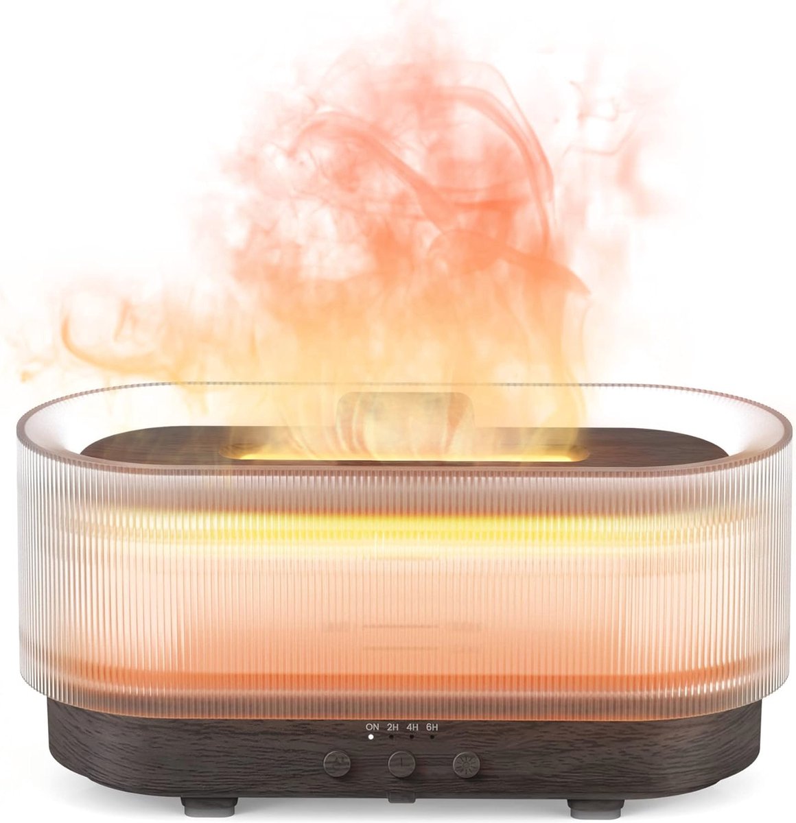 Aroma diffuser met vlammen en 6 kleuren - Ultrastille luchtbevochtiger voor thuis en kanto