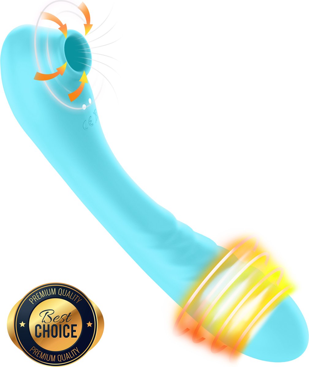 Vibrating Air-Pulse Massager Clitoris & G-spot Stimulator - Luchtdruk Vibrator - Vibrators voor Vrouwen
